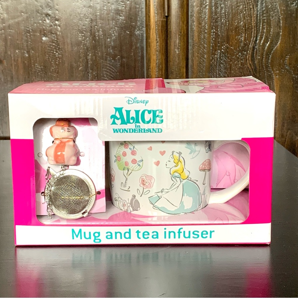 Disney Alice in Wonderland Cheshire Cat Mug and Tea Infuser Set